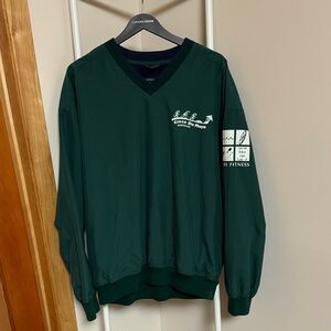 Unisex Green V-Neck Crewneck/Windbreaker